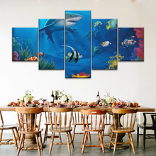 Load image into Gallery viewer, Fish Sharks Coral At The Bottom Of The Sea Art On Canvas Prints