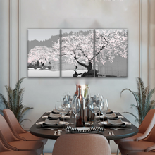Load image into Gallery viewer, Girl Carry Cello Under Cherry Blossom Tree Photo On Canvas Print