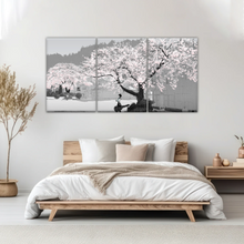 Load image into Gallery viewer, Girl Carry Cello Under Cherry Blossom Tree Photo On Canvas Print