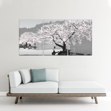 Load image into Gallery viewer, Girl Carry Cello Under Cherry Blossom Tree Photo On Canvas Print