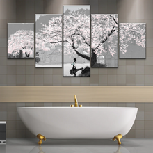 Load image into Gallery viewer, Girl Carry Cello Under Cherry Blossom Tree Photo On Canvas Print