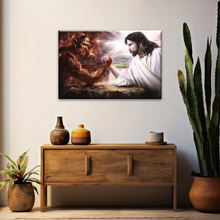 Load image into Gallery viewer, God Jesus Christ Good vs Devil Satan Evil Lucifer Wall Art