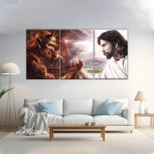 Load image into Gallery viewer, God Jesus Christ Good vs Devil Satan Evil Lucifer Wall Art