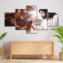 Load image into Gallery viewer, God Jesus Christ Good vs Devil Satan Evil Lucifer Wall Art