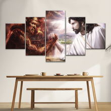 Load image into Gallery viewer, God Jesus Christ Good vs Devil Satan Evil Lucifer Wall Art