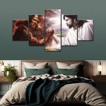 Load image into Gallery viewer, God Jesus Christ Good vs Devil Satan Evil Lucifer Wall Art