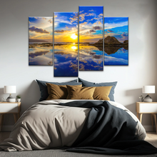Load image into Gallery viewer, Golden Sun Reflection Oahu’s North Shore In Hawaii Canvas Photo Print