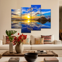 Load image into Gallery viewer, Golden Sun Reflection Oahu’s North Shore In Hawaii Canvas Photo Print