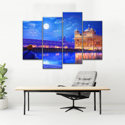 Golden Temple Harmandir Sahib In The City of Amritsar Punjab India Canvas Art Print