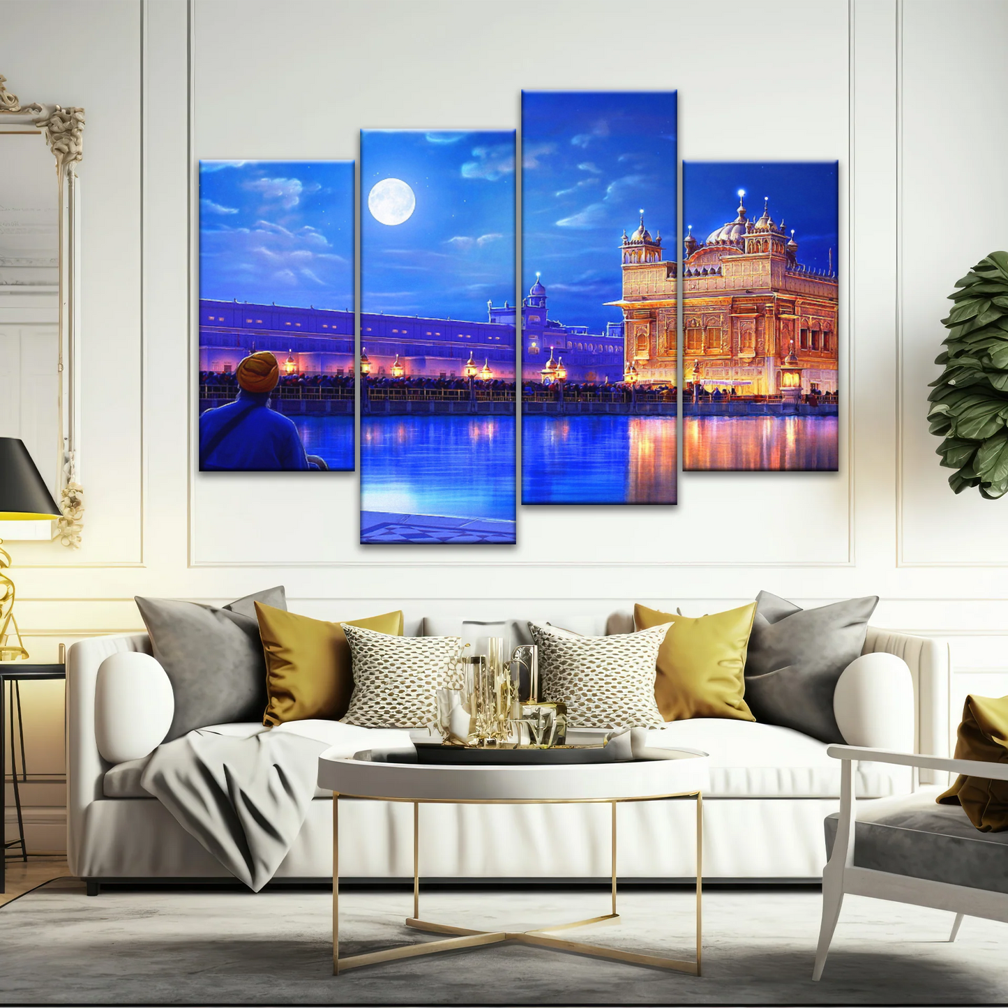 Golden Temple Harmandir Sahib In The City of Amritsar Punjab India Canvas Art Print