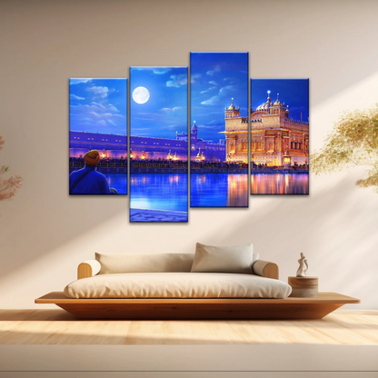 Golden Temple Harmandir Sahib In The City of Amritsar Punjab India Canvas Art Print