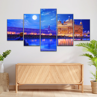 Golden Temple Harmandir Sahib In The City of Amritsar Punjab India Canvas Art Print