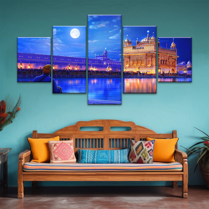 Golden Temple Harmandir Sahib In The City of Amritsar Punjab India Canvas Art Print