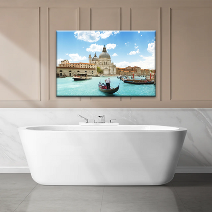 Gondola Travel In European Water Town Photo Print On Canvas
