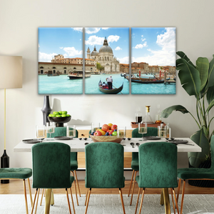 Gondola Travel In European Water Town Photo Print On Canvas