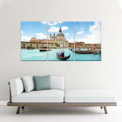 Gondola Travel In European Water Town Photo Print On Canvas
