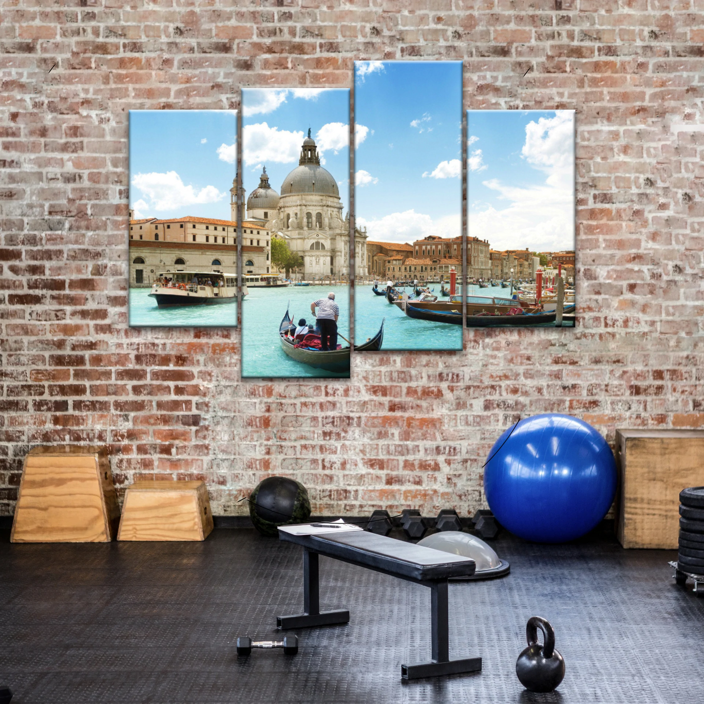 Gondola Travel In European Water Town Photo Print On Canvas