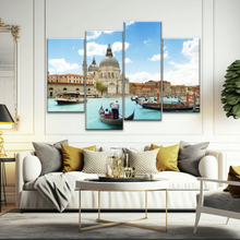 Load image into Gallery viewer, Gondola Travel In European Water Town Photo Print On Canvas