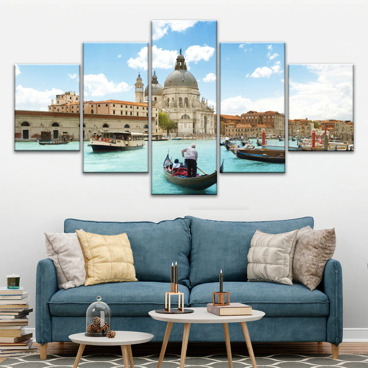 Gondola Travel In European Water Town Photo Print On Canvas
