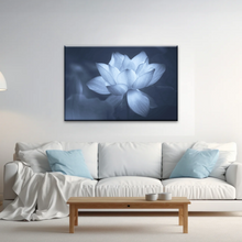 Load image into Gallery viewer, Grayscale Photo Of Aquatic Plant Sacred Lotus Wall Canvas Art