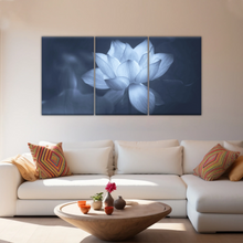 Load image into Gallery viewer, Grayscale Photo Of Aquatic Plant Sacred Lotus Wall Canvas Art