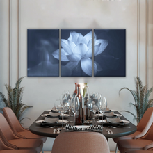 Load image into Gallery viewer, Grayscale Photo Of Aquatic Plant Sacred Lotus Wall Canvas Art