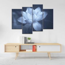 Load image into Gallery viewer, Grayscale Photo Of Aquatic Plant Sacred Lotus Wall Canvas Art