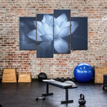 Load image into Gallery viewer, Grayscale Photo Of Aquatic Plant Sacred Lotus Wall Canvas Art