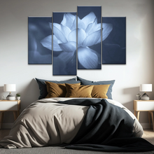 Load image into Gallery viewer, Grayscale Photo Of Aquatic Plant Sacred Lotus Wall Canvas Art