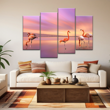 Load image into Gallery viewer, Greater Family Flamingo Wrapped Canvas Prints