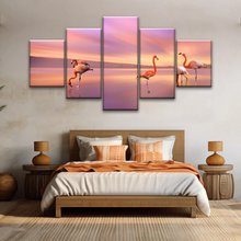 Load image into Gallery viewer, Greater Family Flamingo Wrapped Canvas Prints