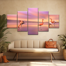Load image into Gallery viewer, Greater Family Flamingo Wrapped Canvas Prints
