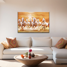 Load image into Gallery viewer, WALLERAA Seven Lucky Running Horses Canvas Prints With Frame