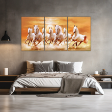 Load image into Gallery viewer, WALLERAA Seven Lucky Running Horses Canvas Prints With Frame