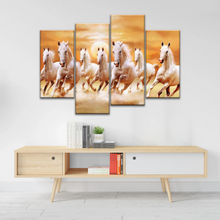 Load image into Gallery viewer, WALLERAA Seven Lucky Running Horses Canvas Prints With Frame
