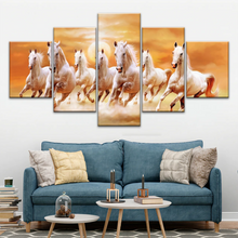 Load image into Gallery viewer, WALLERAA Seven Lucky Running Horses Canvas Prints With Frame