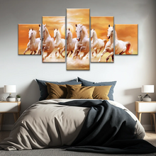 Load image into Gallery viewer, WALLERAA Seven Lucky Running Horses Canvas Prints With Frame