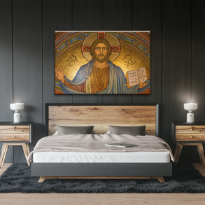 Jesus Christ Holding Book Canvas Print Wall Art