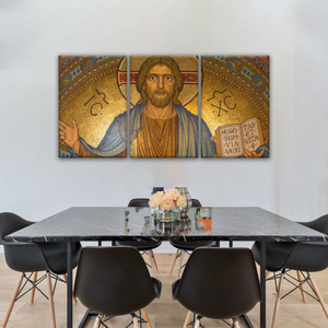 Jesus Christ Holding Book Canvas Print Wall Art