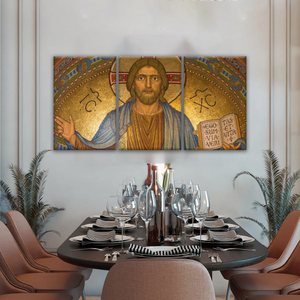 Jesus Christ Holding Book Canvas Print Wall Art