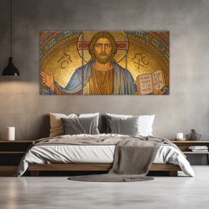 Jesus Christ Holding Book Canvas Print Wall Art