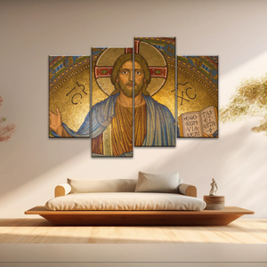 Jesus Christ Holding Book Canvas Print Wall Art