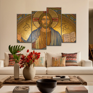 Jesus Christ Holding Book Canvas Print Wall Art