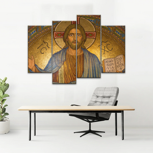 Jesus Christ Holding Book Canvas Print Wall Art