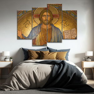 Jesus Christ Holding Book Canvas Print Wall Art