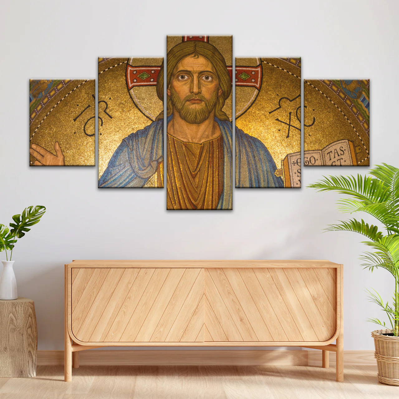 Jesus Christ Holding Book Canvas Print Wall Art