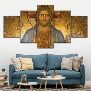 Jesus Christ Holding Book Canvas Print Wall Art