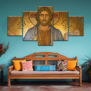 Jesus Christ Holding Book Canvas Print Wall Art