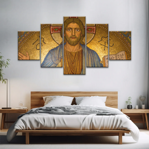 Jesus Christ Holding Book Canvas Print Wall Art