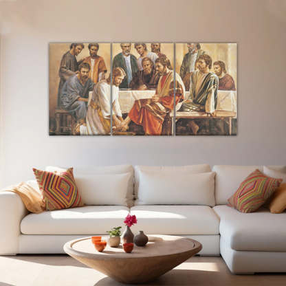 Religious Jesus and Apostles People Painting Canvas Print